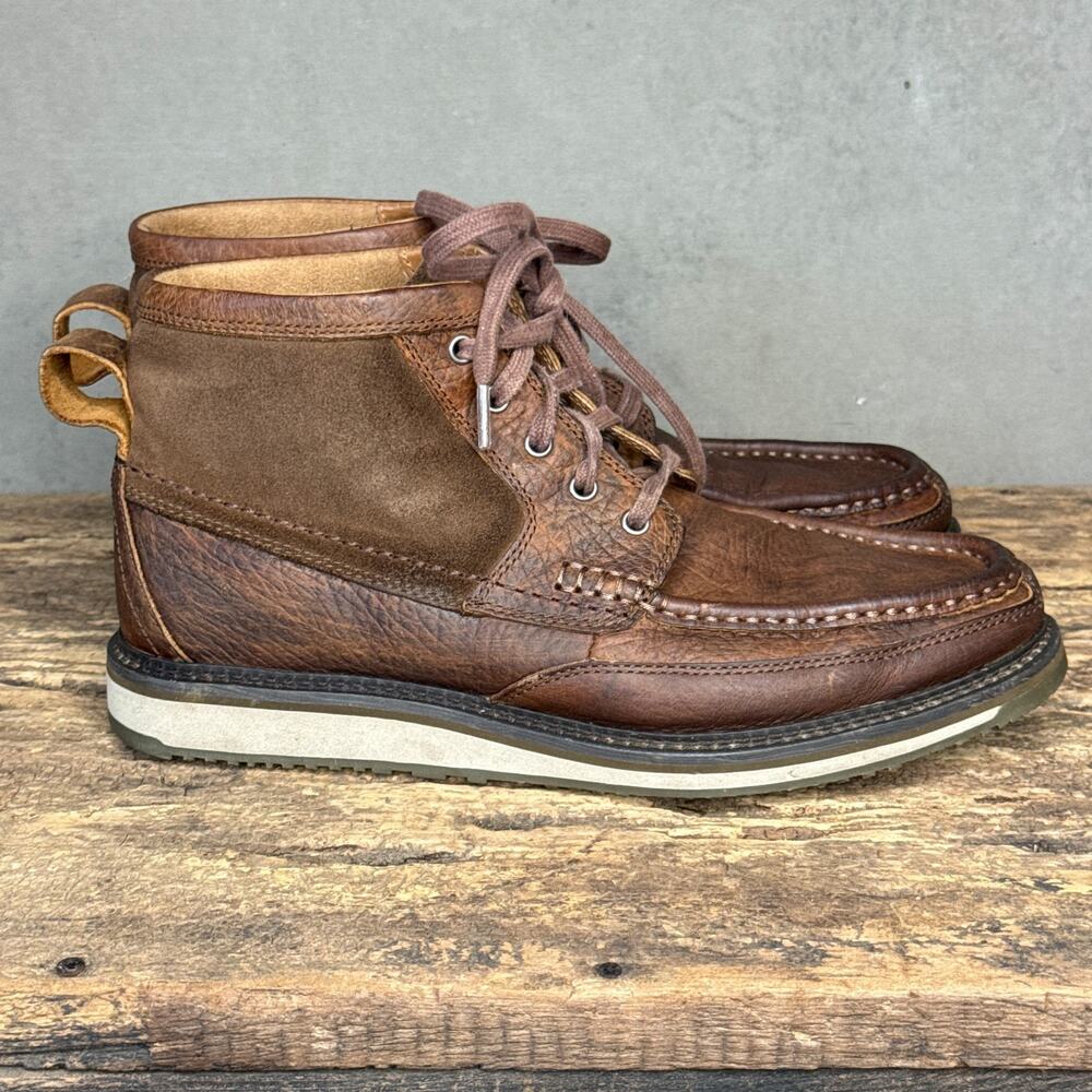 Ariat Men's Foothill Brown Lookout Leather Suede Moc Toe Chukka Boots Size 10D